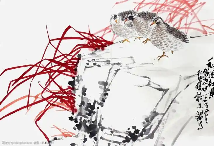 黄旸写意花鸟图片