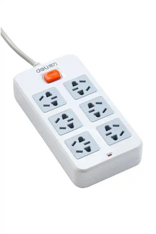 deli/得力3791接线板6插口排插10m超长线插座办公家用品牌直销