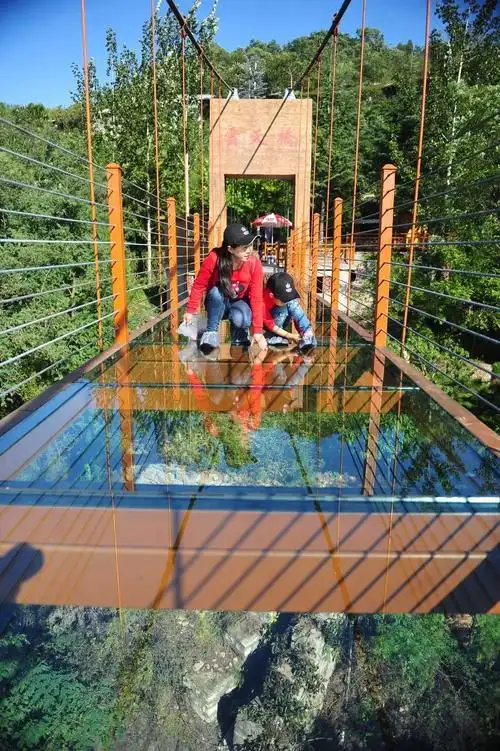 风靡朋友圈的玻璃栈道,玻璃桥,就问你敢来济南挑战吗?_峡景区