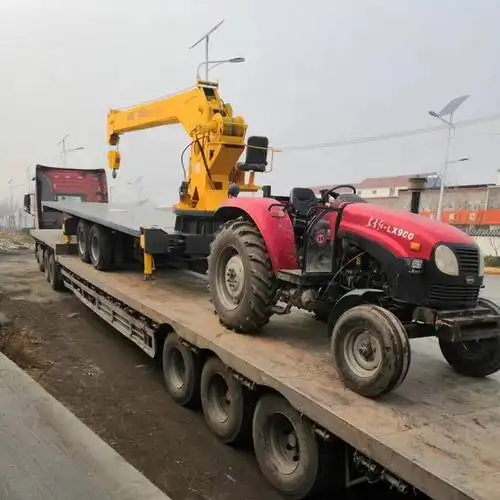 拖拉机平板随车吊德建8吨单桥拖拉机平板吊生产厂家