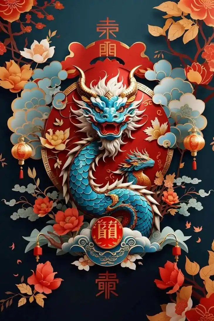 龙虎年画#ai绘画 #十二生肖头像 #国风 #国潮风 #虎虎 - 抖音