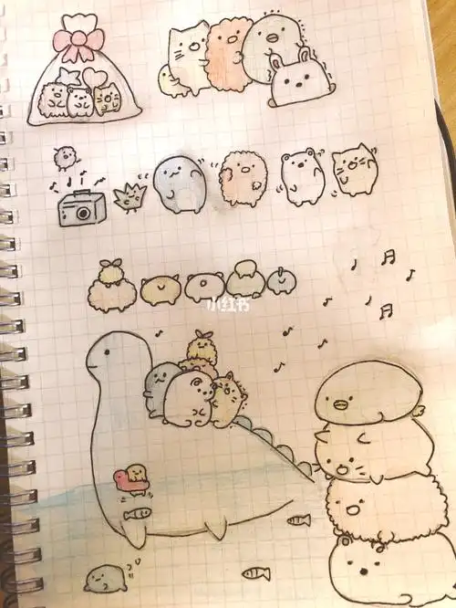 角落生物简笔画