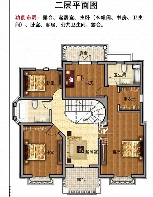 【两层欧式风格别墅】11x12挑高门厅 自带荣耀