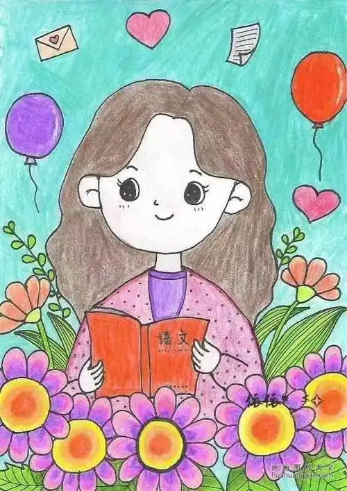 我心中的最美教师主题儿童画(6)-画画图片大全