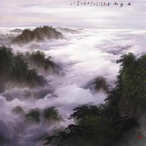 画坛巨匠吕少华的山水画清逸俊秀大气磅礴千峰竞秀烟云氤氲