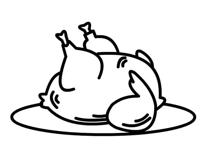 烤鸡怎么画, 烤鸡简笔画 ,感恩节烤鸡怎么画-养娃家