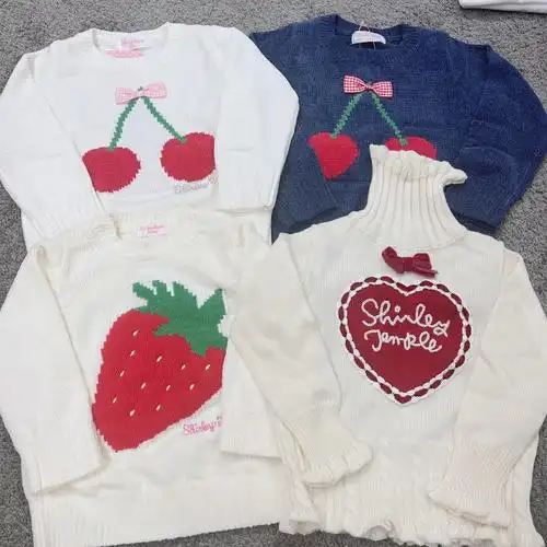 樱桃90白色毛衣100 130各一件 蓝色90毛衣110一件.