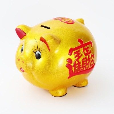陶瓷金猪储蓄罐带锁存钱罐储钱罐超大号儿童成人c可爱创意只进不