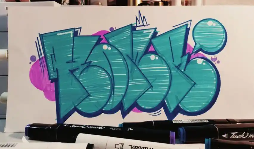 涂鸦手稿练习泡泡字