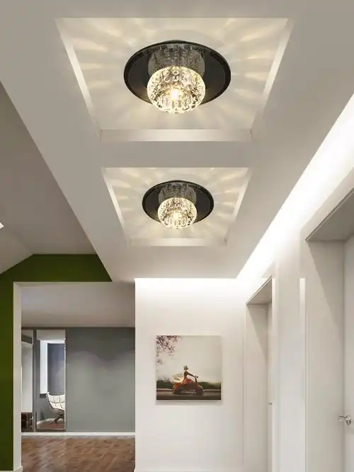 现代简约水晶过道灯led走廊灯门厅灯个性玄关灯吸顶灯具