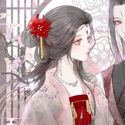 情侣头像红色系中国风 结婚古装红色嫁衣cp情头