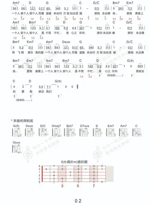 言不由衷 徐佳莹 新四合一吉他专用谱