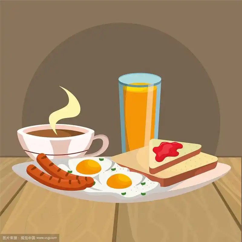 美味可口的早餐卡通