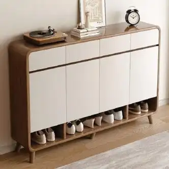 家具>柜类>鞋柜>百益永进>百益永进大容量实木鞋柜门口家用入户门楼道