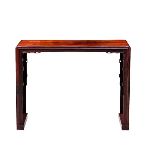 明式红酸枝玄关微凹黄檀红木条案王世襄款雕云纹条案