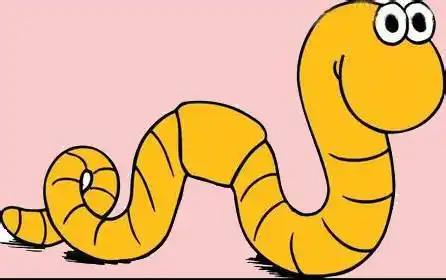 蚯蚓彩色简笔画