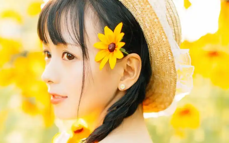 清纯美女田园唯美写真图片桌面壁纸高清大图预览1920x1200_美女壁纸