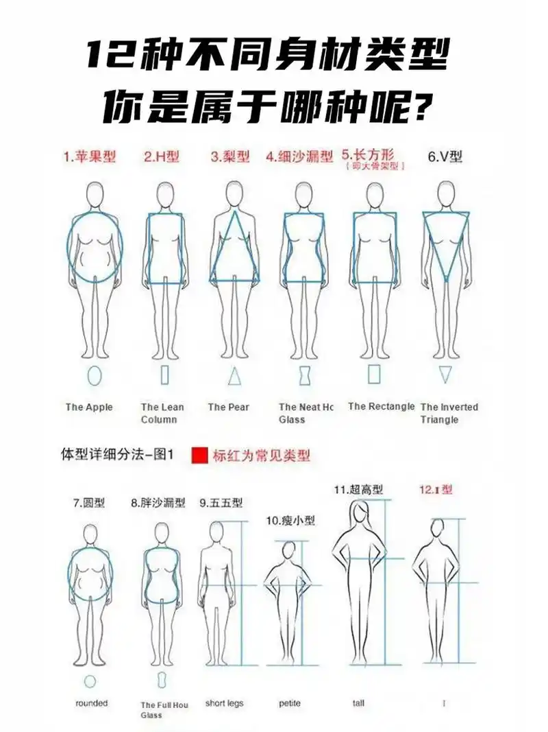 12种身材类型7515你觉得哪个最美7515 1,苹