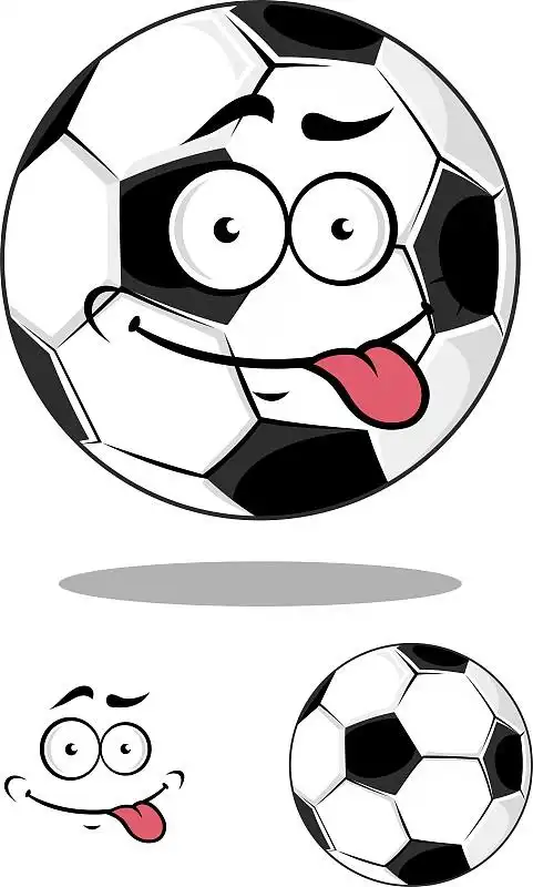 快乐卡通足球或足球