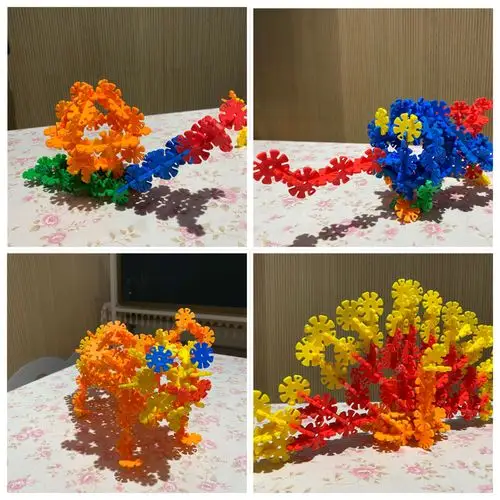 百变雪花片,创意无限大——永阳中心幼儿园2020下半年大班组"萌娃巧手