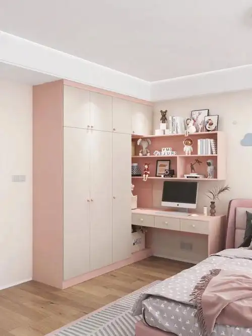 粉色儿童房,小户型设计|||孩子卧室这样设计,不出门也能满足她一天的