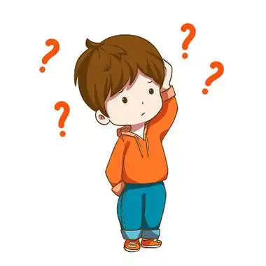 卡通呆萌问号男孩原创人物素材