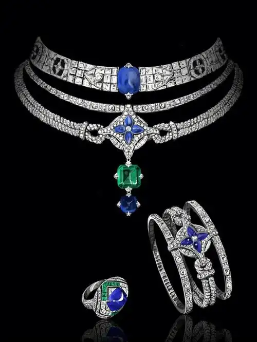 超个人风格格珠宝手绘首饰三件套