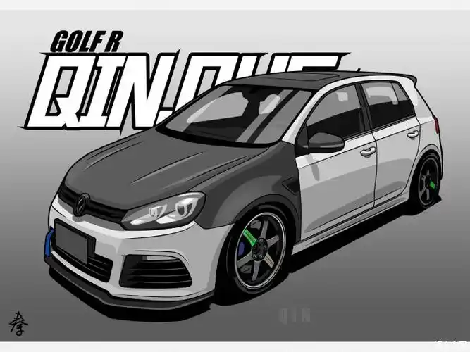 车圈快乐星球那些年我画过的大众高尔夫漫画壁纸
