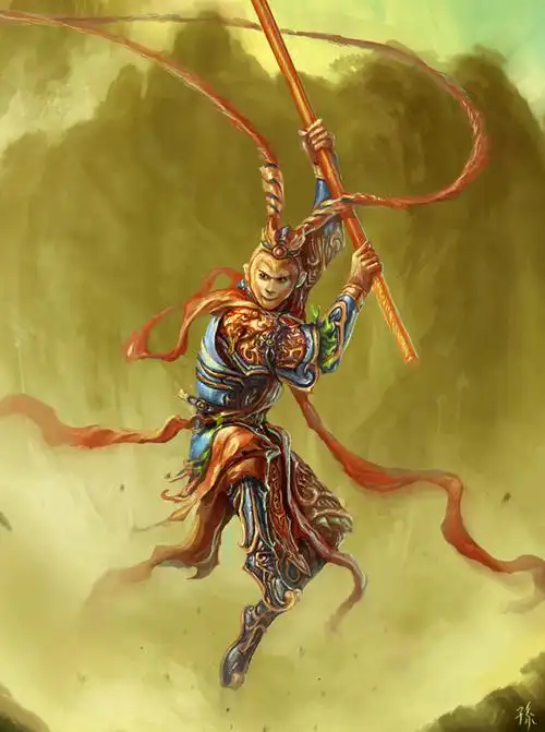 版主缓删这张孙悟空的画很有气势啊谁画的有大图么