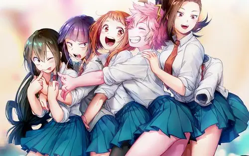 清新元气jk制服动漫美少女桌面壁纸