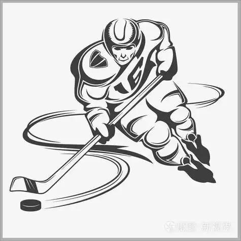 12张冬奥会冰上曲棍球冰球滑雪冰车运动员卡通简笔画新乐体|沙场练兵!