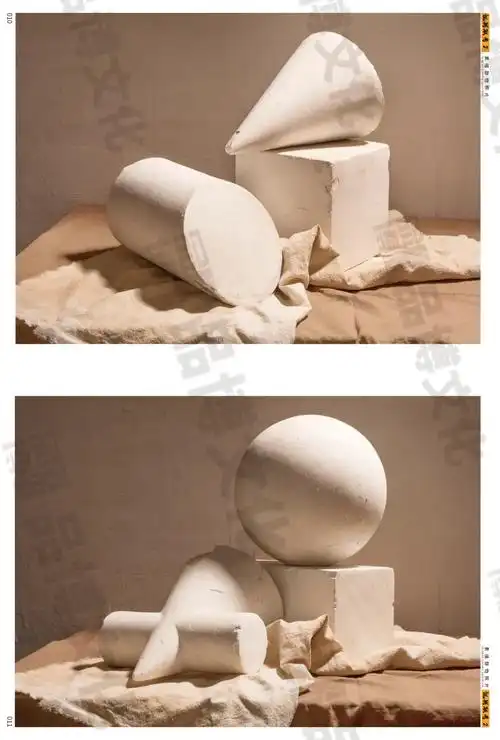 体石膏陶罐蔬菜与肉类组合巩固提升强化训练模拟考题美术教材静物照片