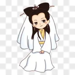 手绘卡通q版白蛇传人物免抠元素