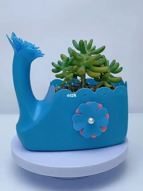 一个简单又好看的花盆就出来啦#手工  #废物利用  #洗衣液瓶子改造