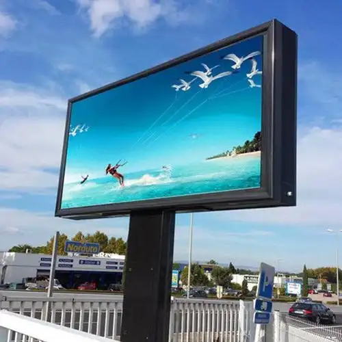 山东泰安户外广告屏广告牌展厅单色彩色led电子屏浩颖光电定制|价格|