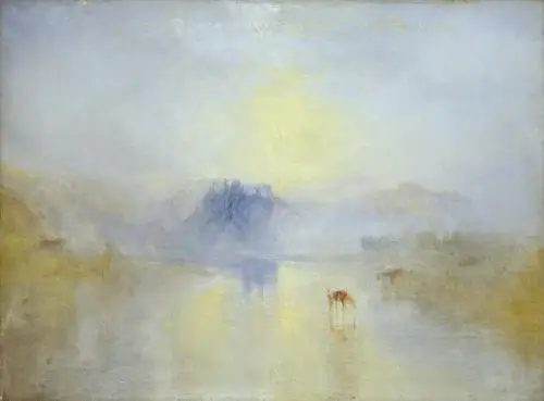 《诺勒姆城堡日出》,威廉·透纳(william turner)作品,1845年