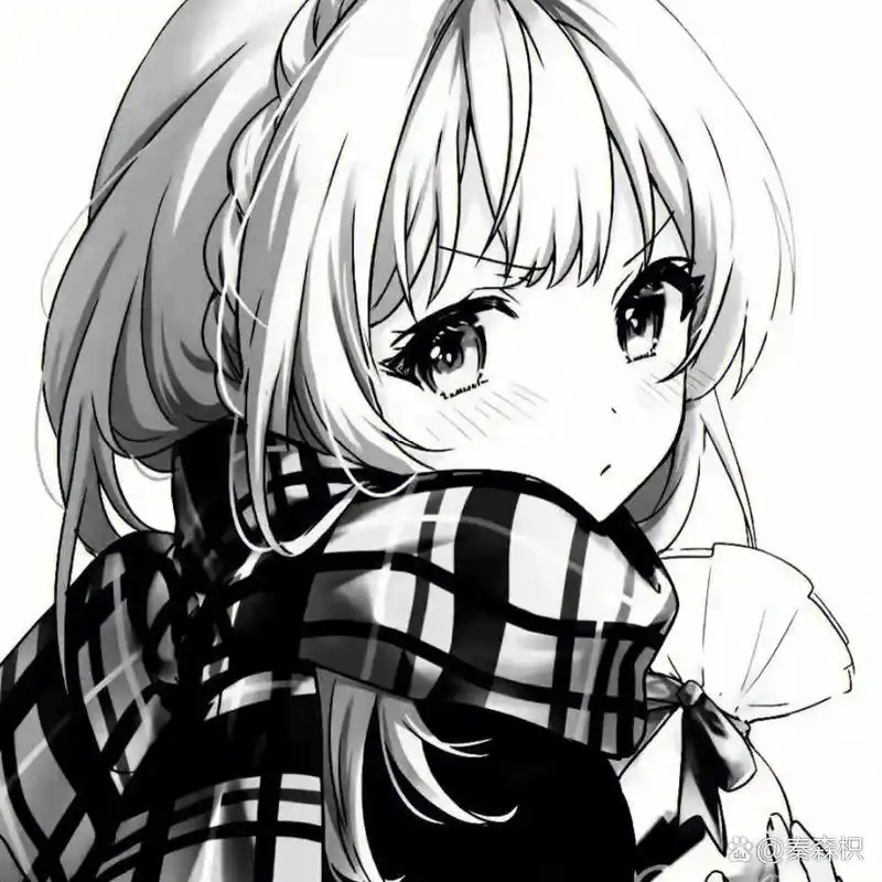 优质黑白可爱女生头像