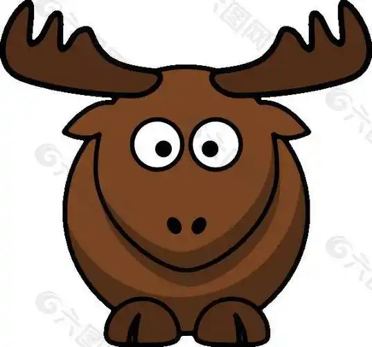 卡通麋鹿剪贴画