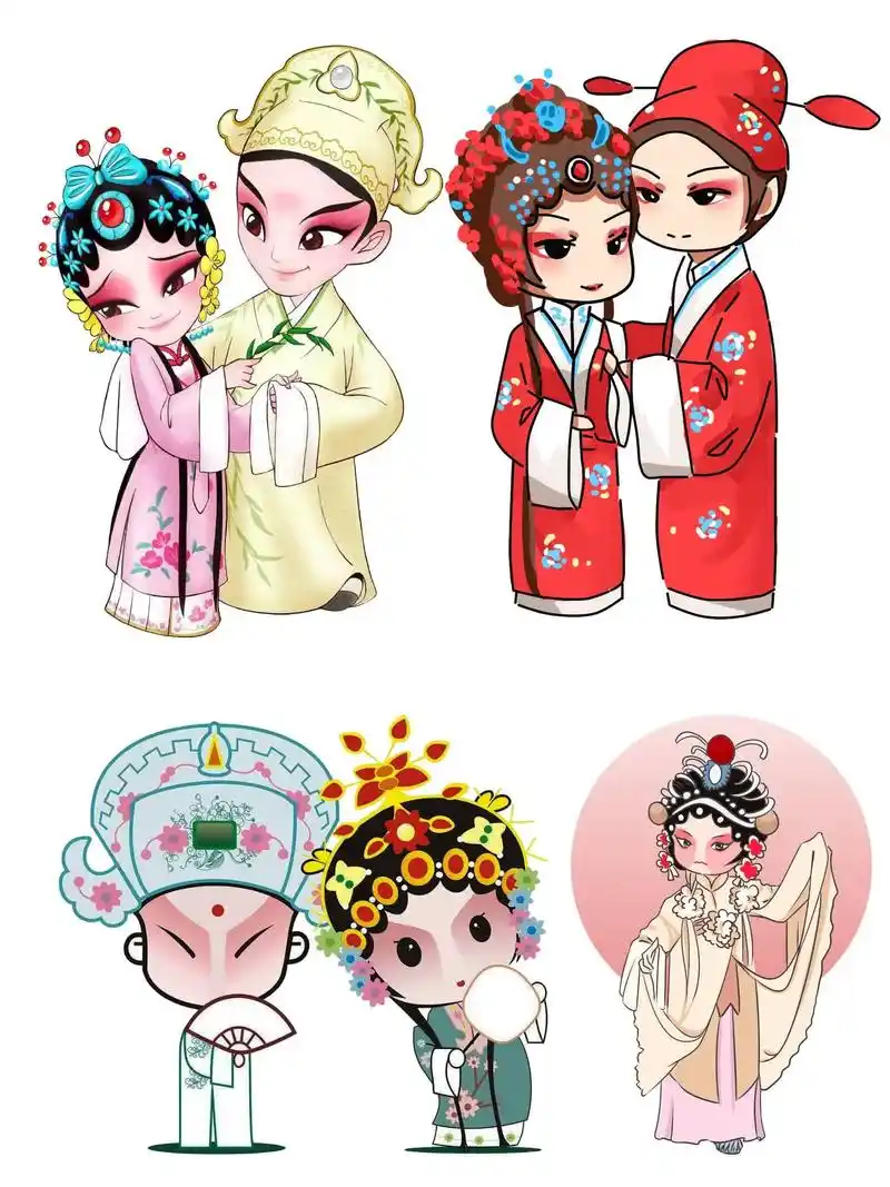 94京剧人物|q版戏曲人物|国潮国粹戏剧.