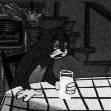 汤姆猫丧图头像高清好看的抖音汤姆猫丧图黑白头像