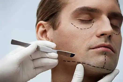 男青年,线条,皮肤,外科,手,手术刀,靠近,切,魅力,男性,举起,手术,高