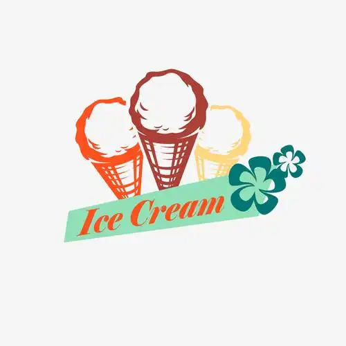 矢量,复古,手绘,冰淇淋,甜筒,雪糕,冰淇淋球,冰淇淋标识,冰淇淋loo