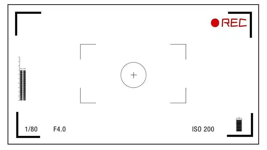 简洁视频日记摄像头取景器视频录制边框背景ae模板录制vcr