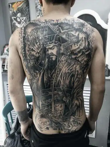 秦始皇_纹身图案手稿图片_小雪的纹身作品集