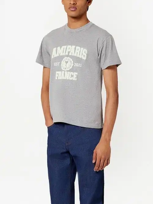 image 3 of ami paris logo印花短袖t恤
