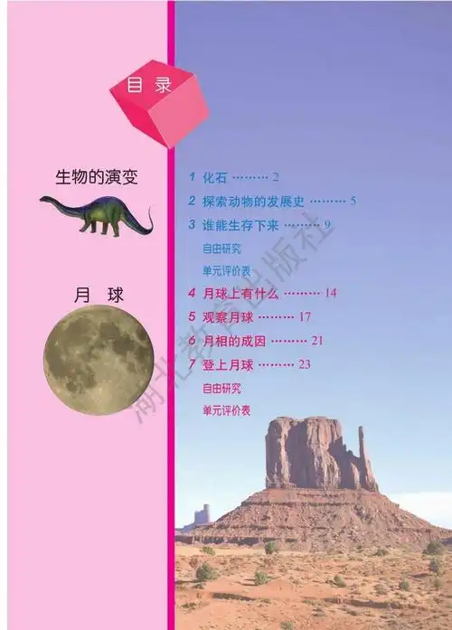 目录2006年审定人教版小学六年级科学下册课本