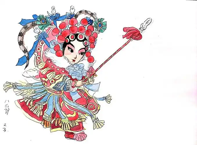 卡通q版戏曲插图