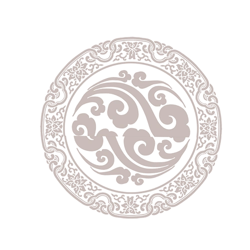 中国风浅色圆祥云免抠素材