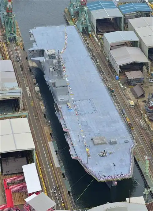 日本第2艘出云级准航母下水沿用侵华航母舰名图10
