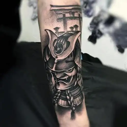 日本武士纹身多款凶猛的日本武士纹身图案56